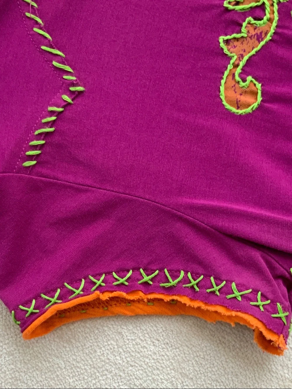 Double D Ranch Magenta Embroidered Short Sleeve Tee - Picture 8 of 8